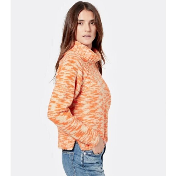 Joie 'Kaine' Chunky-Knit Turtleneck Pullover Sweater, Tiger Lily - Picture 2 of 3